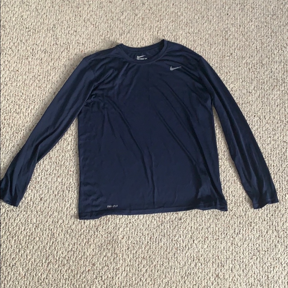 Nike Blue Long Sleeve Dri-Fit Shirt